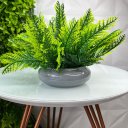 Ver imagem 2 de Vaso ikebana cinza pequeno de cerâmica moderno com planta