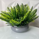 Ver imagem 3 de Vaso ikebana cinza pequeno de cerâmica moderno com planta