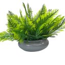 Ver imagem 1 de Vaso ikebana cinza pequeno de cerâmica moderno com planta