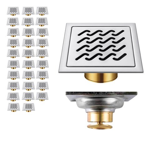 Ralo 10x10 Inox Kit 29 Uni Banheiro Lavabo Anti Inseto Anti Odor Jardim Quintal Seguro Resistente Du