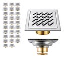 Ver imagem 1 de Ralo 10x10 Inox Kit 29 Uni Banheiro Lavabo Anti Inseto Anti Odor Jardim Quintal Seguro Resistente Du