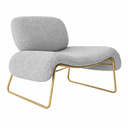 Ver imagem 3 de Poltrona Decorativa Versátil Calm Super Bouclé - Zahav:Bouclé Cinza