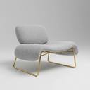 Ver imagem 2 de Poltrona Decorativa Versátil Calm Super Bouclé - Zahav:Bouclé Cinza