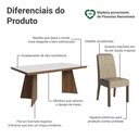 Ver imagem 4 de Conjunto Sala de Jantar Tampo de Madeira 6 Cadeiras Rustic/Branco/Imperial Sarlat Madesa