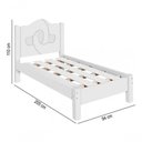 Ver imagem 2 de Cama Solteiro Siena 100% Mdf com Sarrafo em Madeira Carmolar Branco