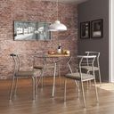 Ver imagem 1 de Conjunto de Mesa Tampo Vidro Redondo com 4 Cadeiras Luanda Espresso Móveis