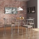 Ver imagem 1 de Conjunto de Mesa Tampo Vidro Redondo com 4 Cadeiras Luanda Espresso Móveis