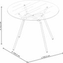 Ver imagem 3 de Conjunto de Mesa Tampo Vidro Redondo com 4 Cadeiras Luanda Espresso Móveis