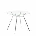 Ver imagem 2 de Conjunto de Mesa Tampo Vidro Redondo com 4 Cadeiras Luanda Espresso Móveis