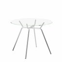 Ver imagem 2 de Conjunto de Mesa Tampo Vidro Redondo com 4 Cadeiras Luanda Espresso Móveis