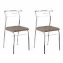 Ver imagem 4 de Conjunto de Mesa Tampo Vidro Redondo com 4 Cadeiras Luanda Espresso Móveis