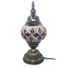Abajur Turco Mosaico Metal Vidro Mesclado Bivolt 28 cm TL3 - 1