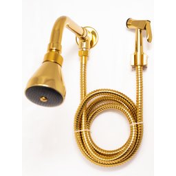 Chuveiro Articulado com Desviador Samer Metais Dourado - 2