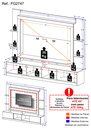 Ver imagem 4 de Estante com Suporte para Tv até 65" Multimóveis Moscou Fg2747 Branca