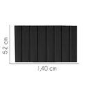 Ver imagem 2 de Painel Estofada Líbia 140cm Casal Courino Preto