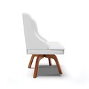 Ver imagem 5 de Cadeira Corino Branco Giratória De Madeira