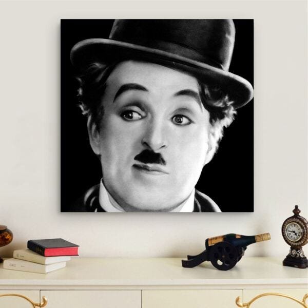 Quadro decorativo Charlie Chaplin Cinema Comédia Artístico - 1