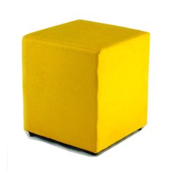 Puff Quadrado Courino Amarelo - 1