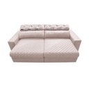 Ver imagem 5 de Sofá Retrátil e Reclinável 2,75m Molas Ensacadas Cama inBox Silver Style Thermo Gel Linho Bege