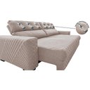 Ver imagem 4 de Sofá Retrátil e Reclinável 2,75m Molas Ensacadas Cama inBox Silver Style Thermo Gel Linho Bege