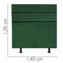 Ver imagem 3 de Cabeceira Estofada Cama Box Casal 140cm Argentina Suede Verde- Mabe Magazine