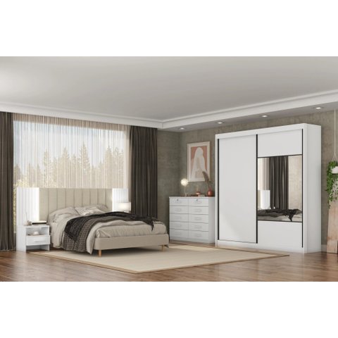 Guarda-Roupa Versatto 8 Gavetas Neve Novo Horizonte