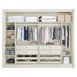 Guarda Roupa Casal Espelhado 2 Portas 4 Gavetas - Creta-off White - Móveis Europa - 3