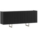 Ver imagem 1 de Aparador Buffet Luna Retangular MDF 180cm Preto New Ceval Móveis