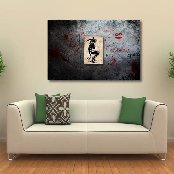 Quadro decorativo Why so Serious com Tela em Tecido - 1