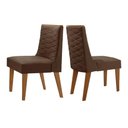 Ver imagem 1 de Cadeiras Cozinha Rufato Dafne Kit 2 Un Naturalle/suede Marrom