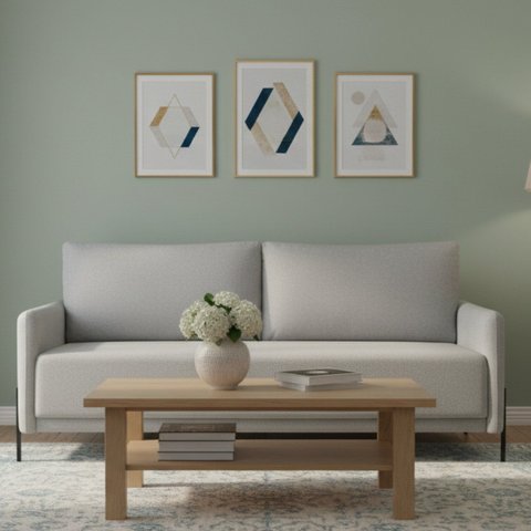 Sofá para Sala de Estar Living Clássico 182cm Pés de Ferro Londres