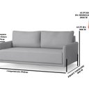 Ver imagem 3 de Sofá para Sala de Estar Living Clássico 182cm Pés de Ferro Londres