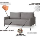 Ver imagem 4 de Sofá para Sala de Estar Living Clássico 182cm Pés de Ferro Londres