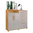 Ver imagem 5 de Cômoda com 2 Portas e 4 Gavetas Seábra Naturalle Off White