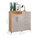 Ver imagem 2 de Cômoda com 2 Portas e 4 Gavetas Seábra Naturalle Off White