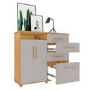 Ver imagem 4 de Cômoda com 2 Portas e 4 Gavetas Seábra Naturalle Off White