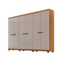 Ver imagem 2 de Guarda-Roupa Casal 100% MDF 6 Portas e 6 Gavetas com Pés França Marrom/Marromle/Off White
