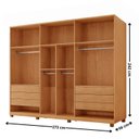 Ver imagem 3 de Guarda-Roupa Casal 100% MDF 6 Portas e 6 Gavetas com Pés França Marrom/Marromle/Off White