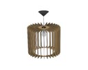 Ver imagem 1 de Luminária Teto tipo Pendente RIVIERA MDF - Completa -:Marrom