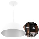Ver imagem 2 de Luminaria de Teto Pendente Meia Lua 60 Cm Branco/branco