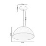 Luminaria de Teto Pendente Meia Lua 60 Cm Branco/branco - 7