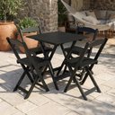 Ver imagem 4 de Kit 10 Conjuntos Dobráveis 70x70 com 10 Mesas 40 Cadeiras Preto