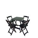 Ver imagem 5 de Kit 10 Conjuntos Dobráveis 70x70 com 10 Mesas 40 Cadeiras Preto