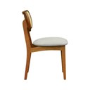 Ver imagem 5 de Cadeira Organik Encosto Anatômico Telinha Rattan Natural - Amêndoa - Linho Bege Mescla Impermeável