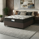 Ver imagem 2 de Cama Box Colchão Casal Queen Molas Ensacadas Granville Pillow Top 158x198x66cm Marrom / Branco