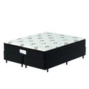 Ver imagem 1 de Cama Box Colchão Casal Queen Molas Ensacadas Granville Pillow Top 158x198x66cm Marrom / Branco