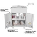 Ver imagem 6 de Gabinete 02 Portas para Banheiro com Lavatório + Armário + Torneira + Engate Flexível + Fita Veda Ro