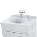 Ver mais imagens de Gabinete 02 Portas para Banheiro com Lavatório + Armário + Torneira + Engate Flexível + Fita Veda Ro
