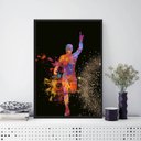 Ver imagem 2 de Quadro Decorativo Homem Corrida 24x18cm:Madeira branca