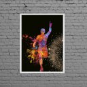 Ver imagem 1 de Quadro Decorativo Homem Corrida 24x18cm:Madeira branca